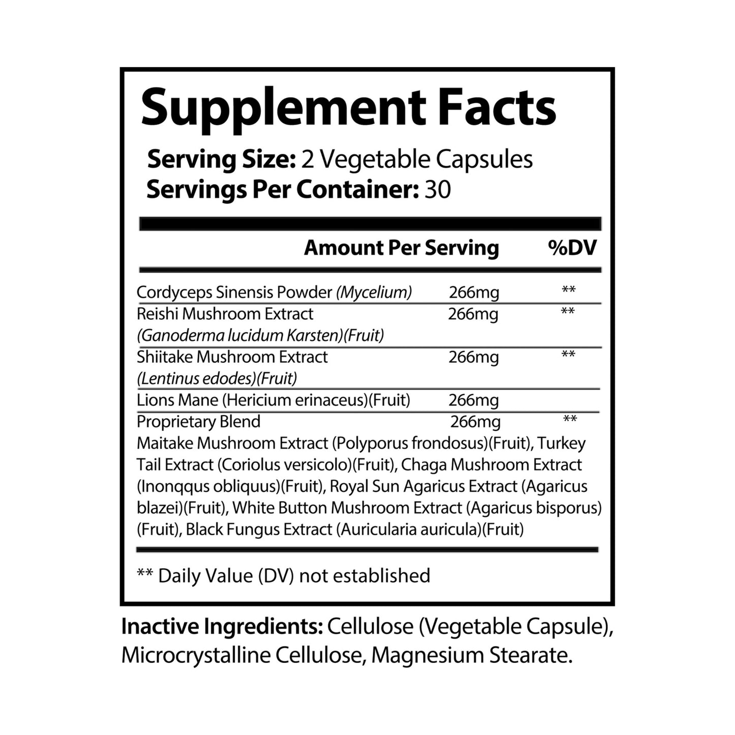 Premium-Grade Mushroom Supplement