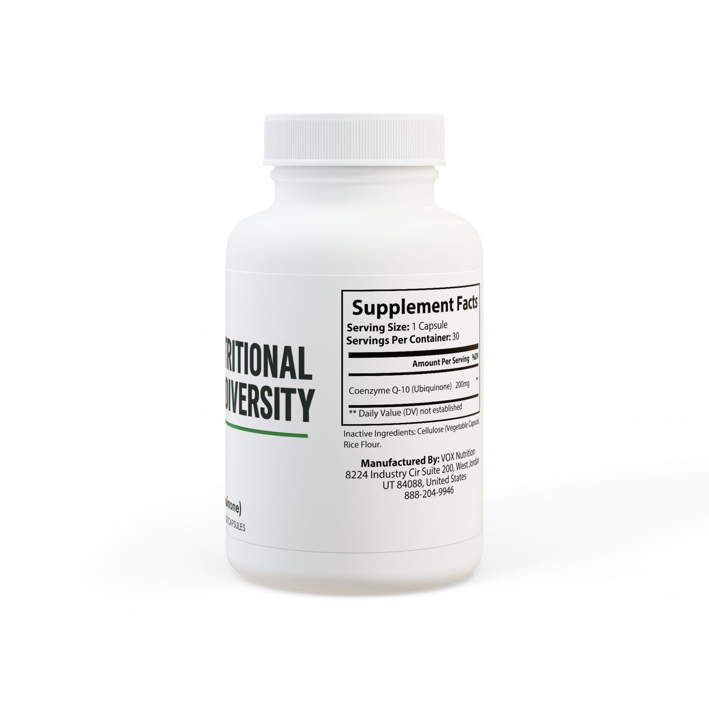 CoQ10 (Ubiquinone) Supplement (30 Capsules)