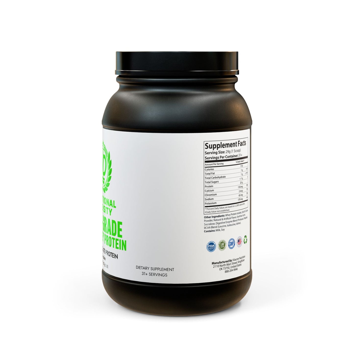 Whey Isolate Protein Supplement (907g, 2lb)
